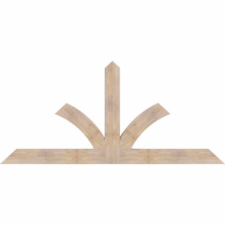 Ekena Millwork Richland Smooth Timber Gable Bracket, Douglas Fir, 84"W x 38"H x 3 1/2"D x 5 1/2"F, 11/12 Pitch GBW084X38X0406RIC00SDF